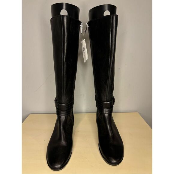 Naturalizer Women's‎ Reid Wide Calf Leather Tall Riding Boots Black Sz 5M - Picture 4 of 9
